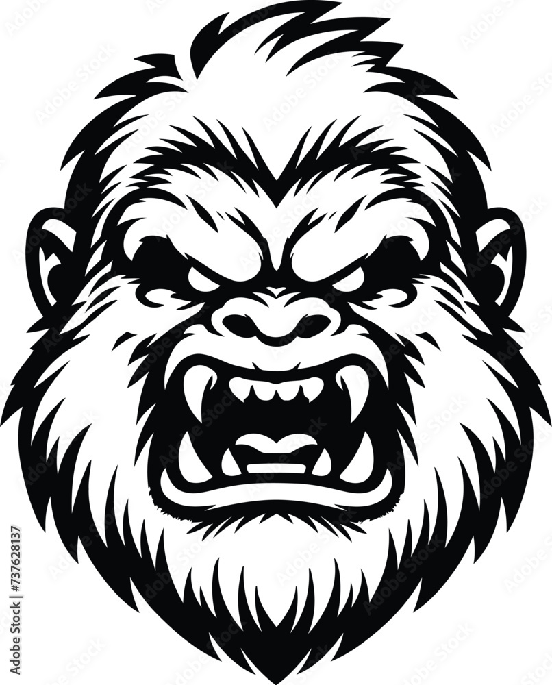 yeti head, animal illustration
yeti head, animal illustration