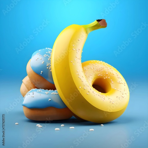 realistic donuts isolated background photo