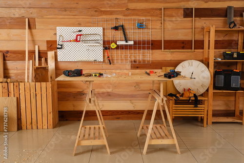 Interior of carpenter's wor...