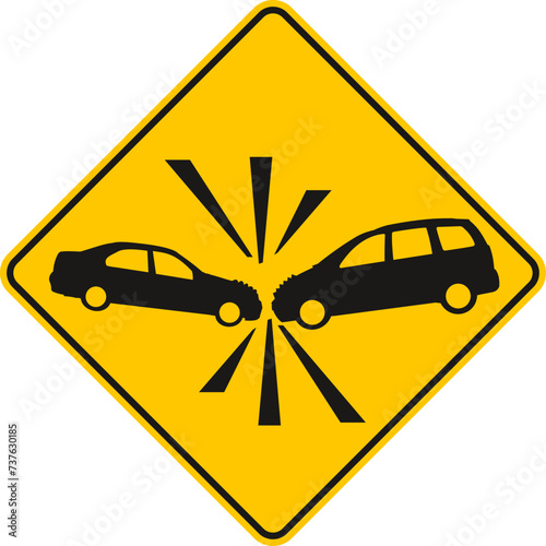 road accident,road crash,high accident zone,warning sign,Traffic Sign , Vector, symbol, transport icon	