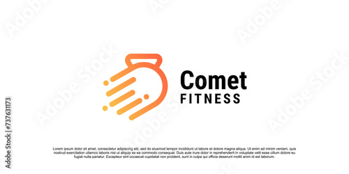barbel logo, comet logo