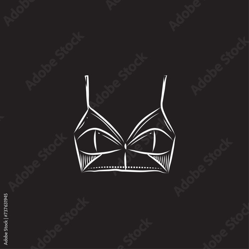 Bustier bra flat vector design