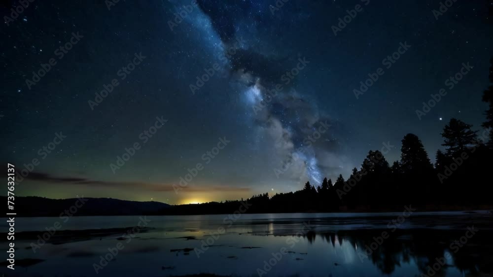 Captured is the sight of a galaxy's band created by stars piercing the night sky, with visible complex structures woven by interstellar dust and gas.
