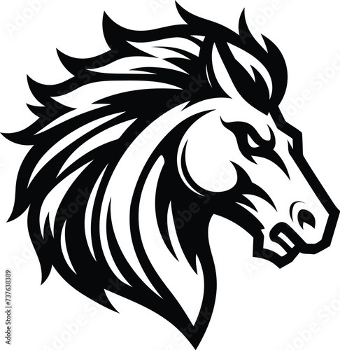 horse head  animal mascot illustration   