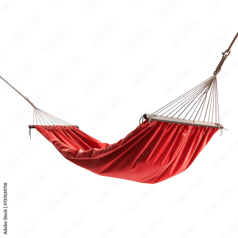 red hammock on a transparent background