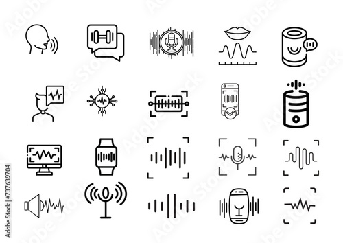 Icon audio and voice recognition. Illustration vector 