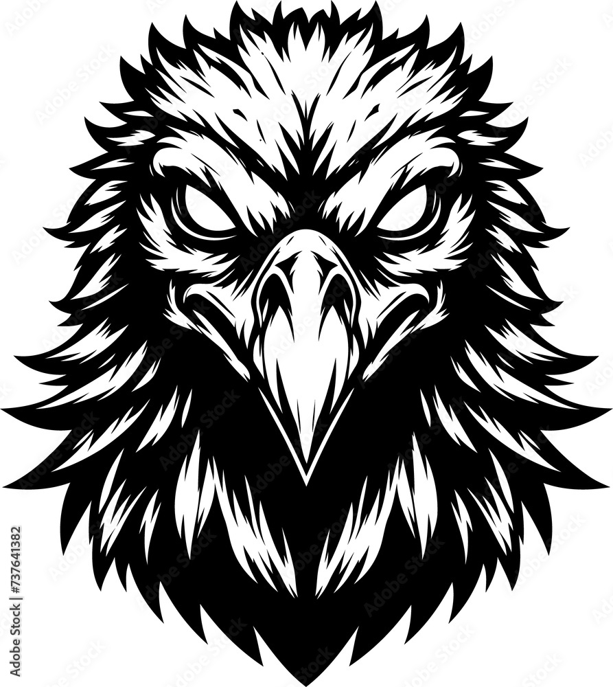 vulture, bird head, animal mascot illustration,