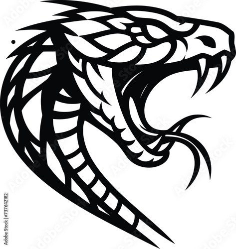 cobra head, animal mascot illustration,