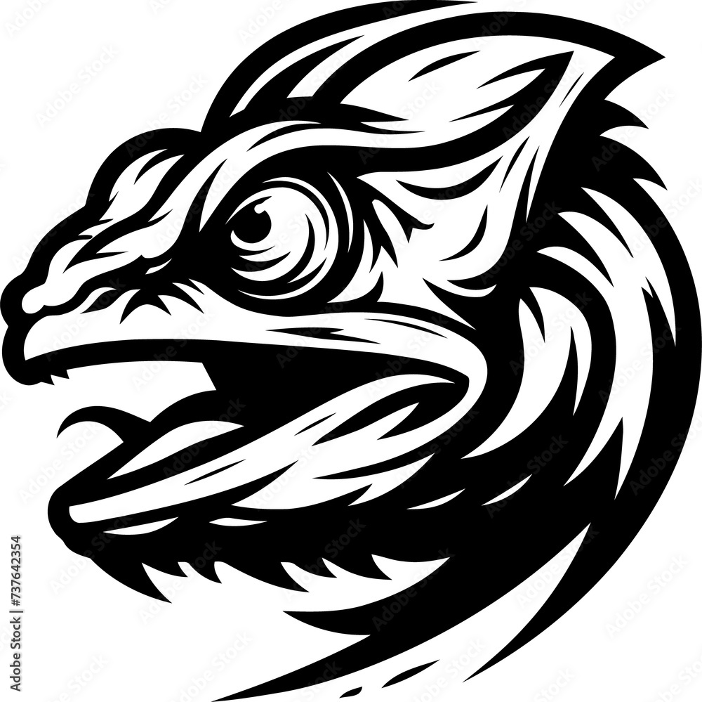 chameleon head, animal mascot illustration, chameleon head, animal mascot illustration,