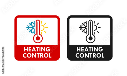 Heating control design logo template illustration