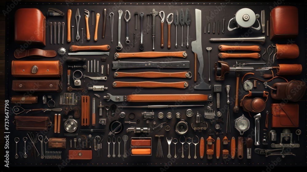 Old traditional barbershop tools equipment. Old traditional barbershop tools equipment.
