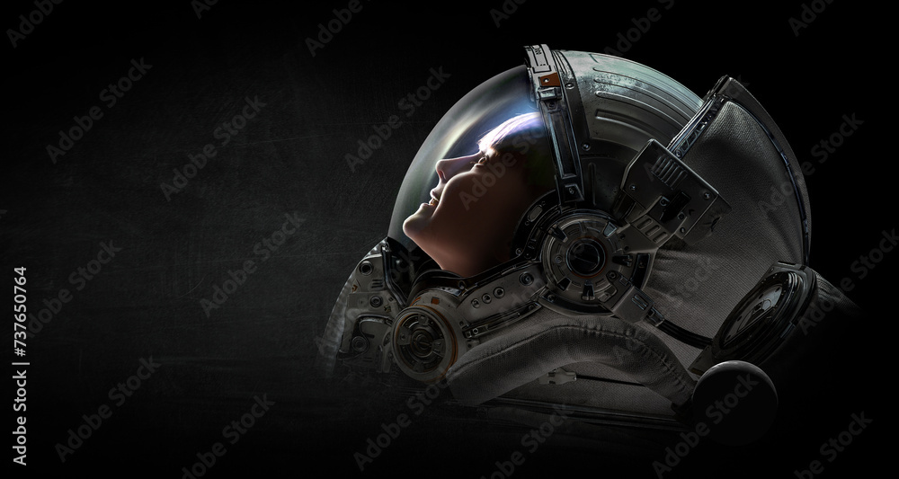 Astronaut and space exploration theme. Astronaut and space exploration theme.