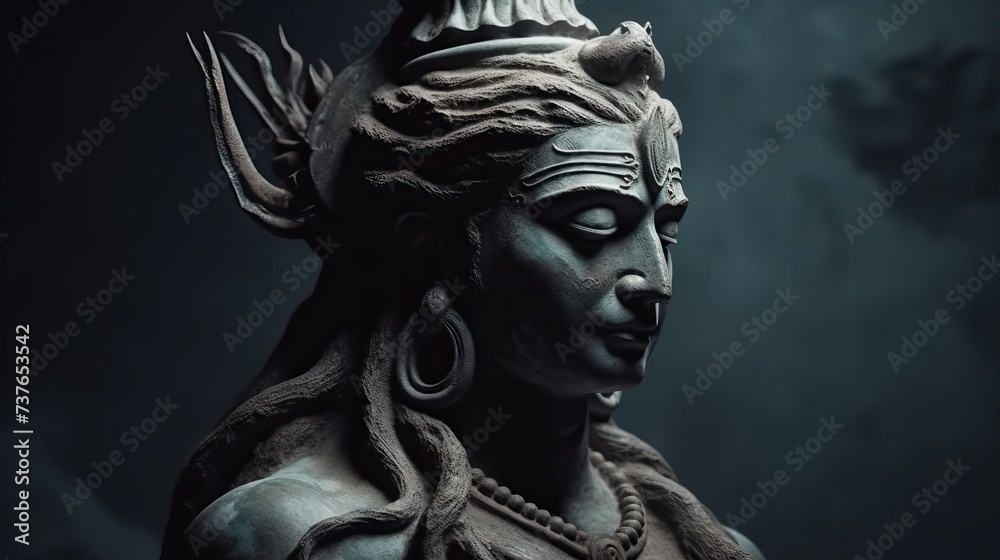 Divine Manifestation: Reverent Images of Lord Shiva in Worship