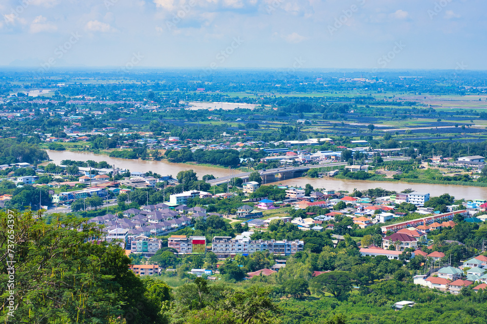 ナコンサワン タワーからの眺め　หอชมเมืองนครสวรรค์　View from Nakhon Sawan Tower