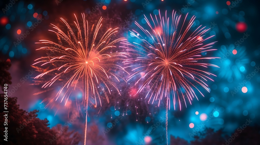 Fototapeta premium fireworks in the night