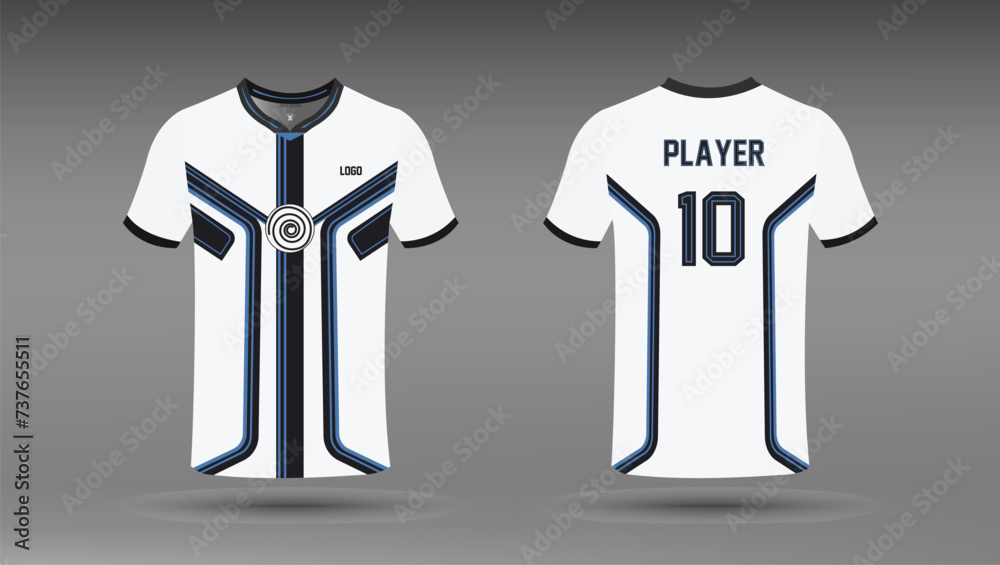 White jersey design. Sport t shirt for print
White jersey design. Sport t shirt for print