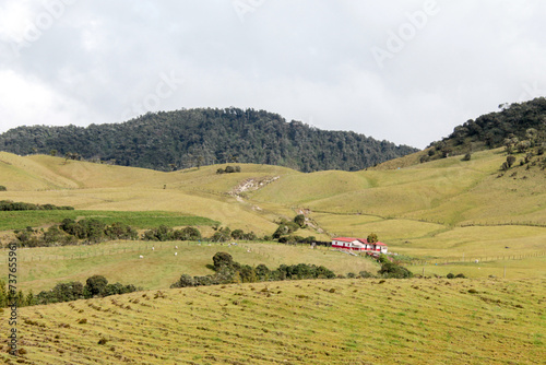 beautiful mountain landscape with clouds