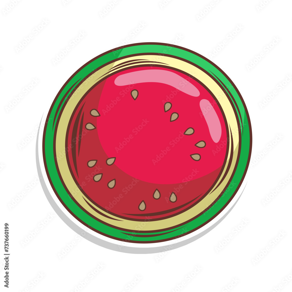 Watermelon doodle hand draw, vector illustration Watermelon doodle hand draw, vector illustration