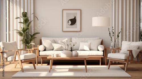 Scandinavian A class interior design of modern living room 