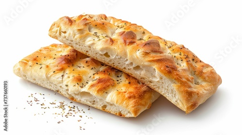 Homemade Italian Bread on White background - Hight Quality Details 