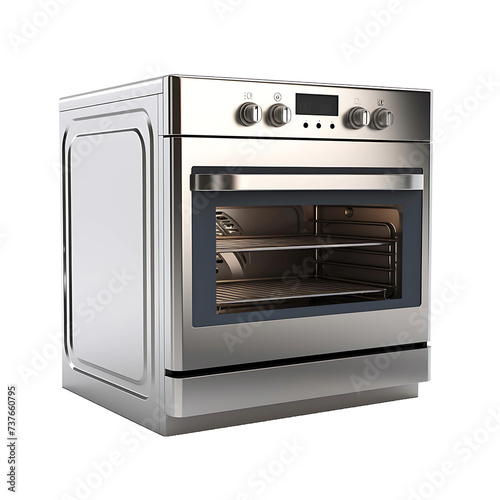 Isolated Modern Oven, Ensuring a Contemporary Appearance in Kitchen Designs