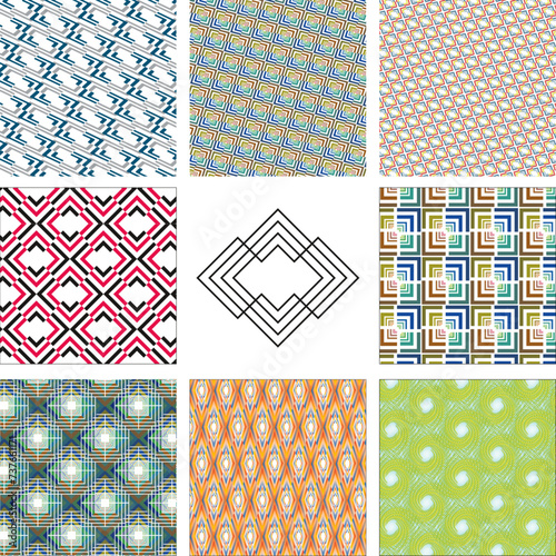 8 Trippy Patterns based on Diamond Shapes (ID: 737661171)