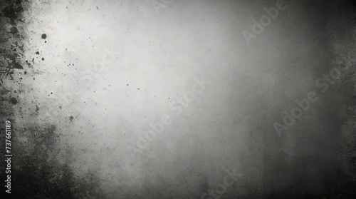 Vintage grunge monochrome background. Rough painted wall of black and white color. Imperfect plane of grayscale grungy. Uneven old decorative backdrop. Texture of black-white.