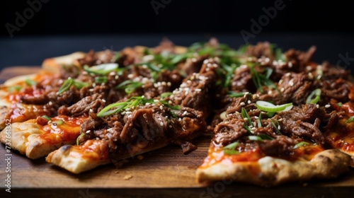 Close Up of Pizza on Cutting Board