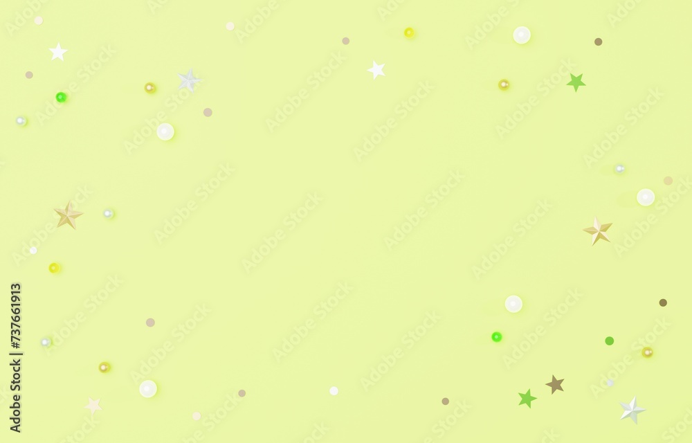 3D背景素材_ラメ_黄緑
