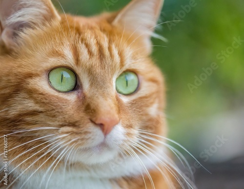 close up of a cat with green eyes