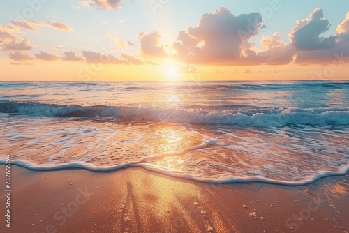 beautiful tropical sunset on ocean beach professional photography