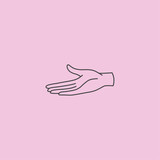 Hand gesture flat vector design