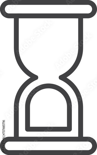 Minimalist Hourglass Vector Outline Icon