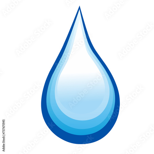 Icon or symbol of water droplets isolated on white background.