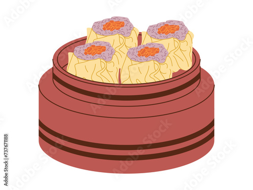 dimsum traditional food china made from meat and wrapped with dumpling delicious snack