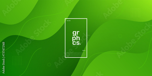 Colorful abstract background with green wave design vector for banner cover book flayer and other element graphic design. Eps10 vector