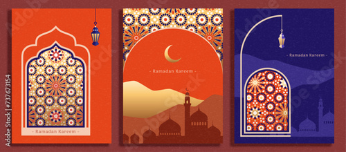 Arabesque pattern Ramadan templates
