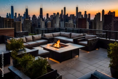 sunset at the temple