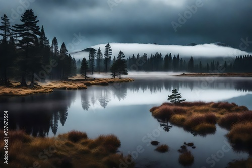 fog over the lake