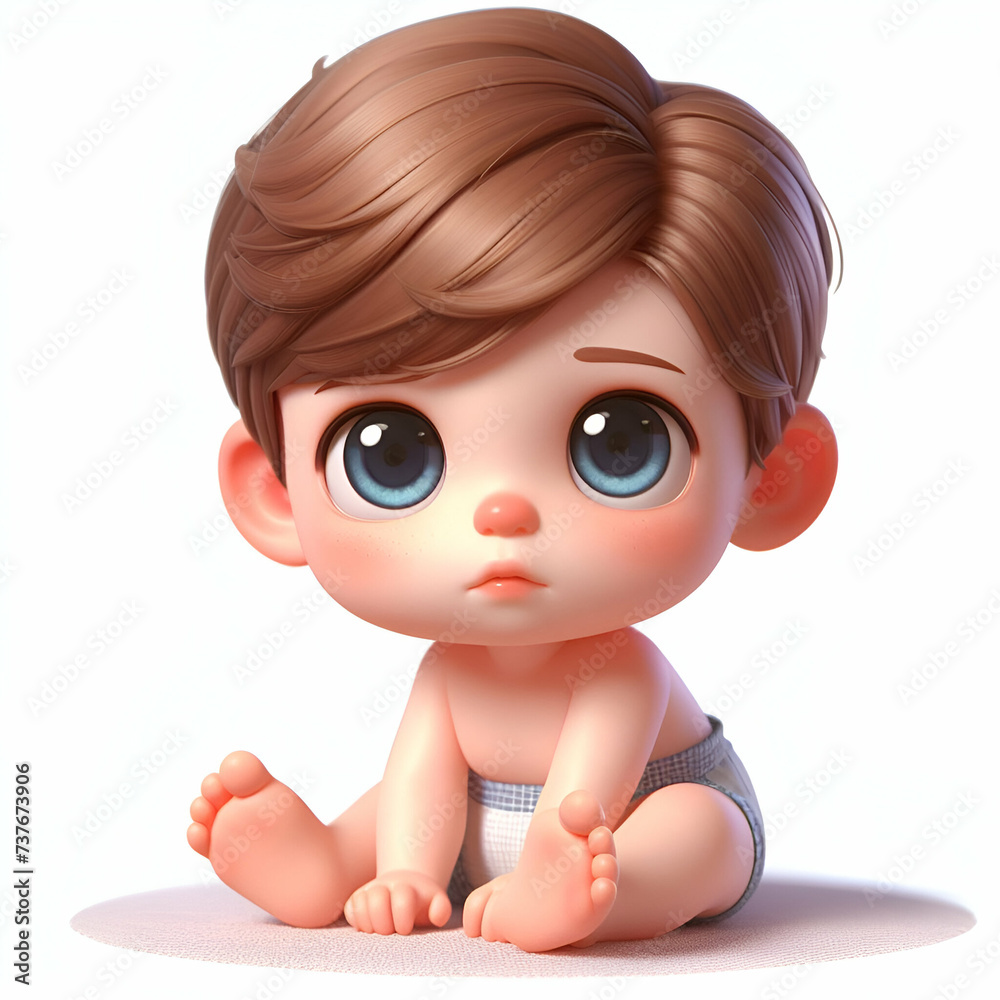3d child cartoon character baby boy 3d child cartoon character baby boy