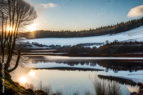 sunrise over the river