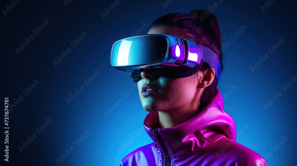 illustration of a person using VR illustration of a person using VR