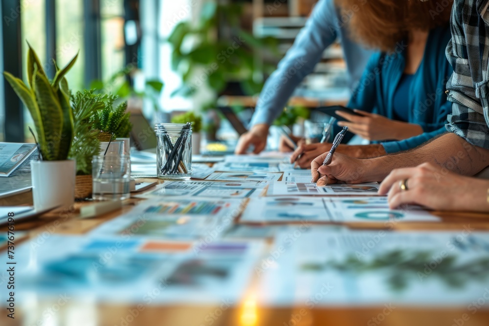 Fototapeta premium Corporate Business Photography of a Strategic Planning Committee, Generative AI