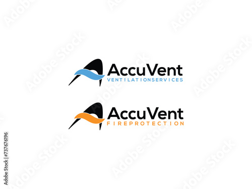 A logo with Accuvent vector
