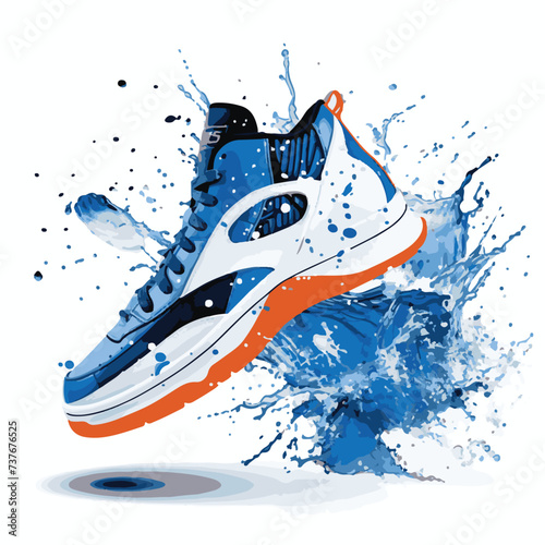 Sneakers and basketball shoes cool splash background style vector and ai vector files