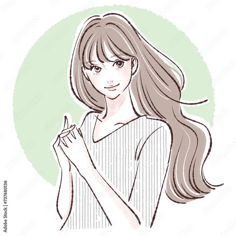 女性・女の子のイラスト素材 女性・女の子のイラスト素材