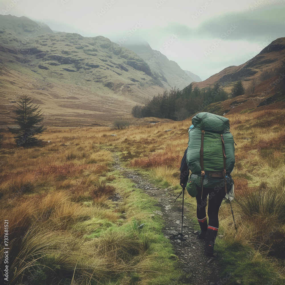 Backpacker's Off-the-Grid Journey: Remote Path Navigation Backpacker's Off-the-Grid Journey: Remote Path Navigation