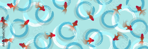 金魚　暑中見舞い　夏　背景