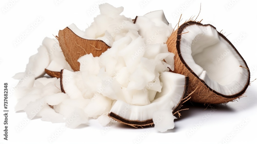 Coconut isolated on white background. Neural network AI generated art Coconut isolated on white background. Neural network AI generated art