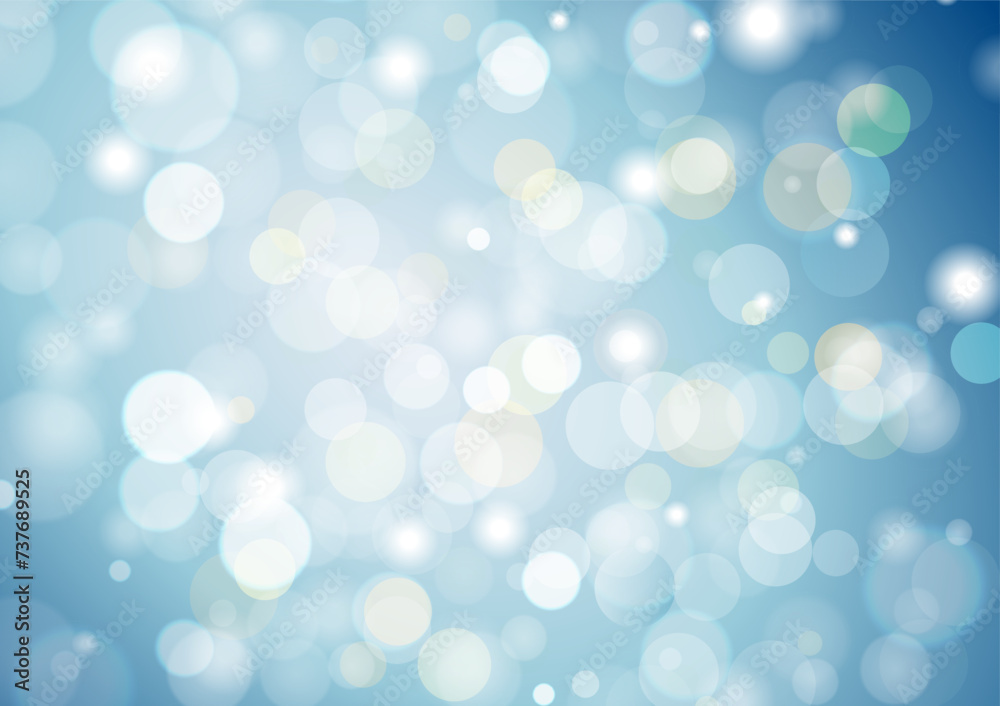 Abstract blur bokeh with lights on blue background. Vector illustration Abstract blur bokeh with lights on blue background. Vector illustration